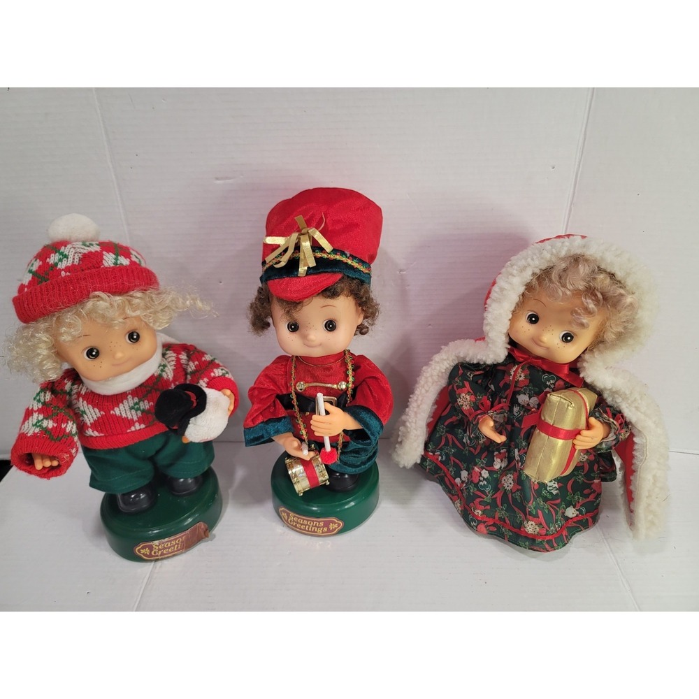Vintage Christmas Padma lot of 3 Don't work drummer boy, Small Fry, Brittany